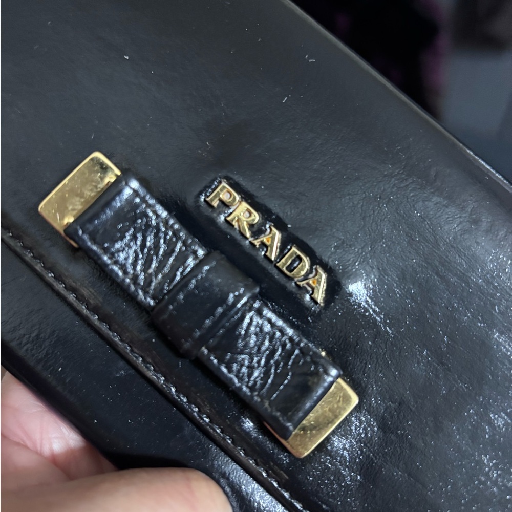 Prada Black Leather Wallet with Gold Hardwares - Picture 15 of 16